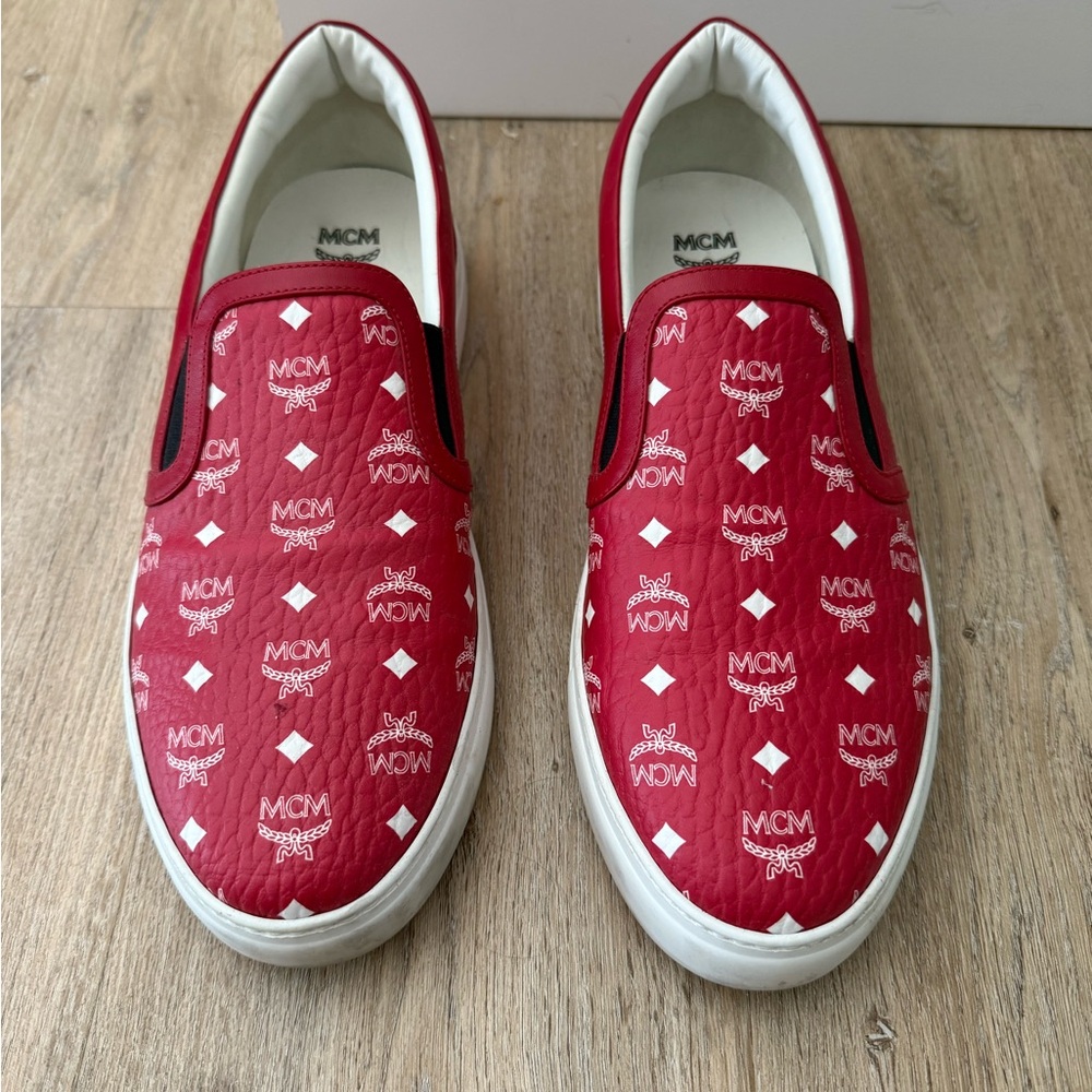 MCM Men’s Red Slip-On Sneakers size 45